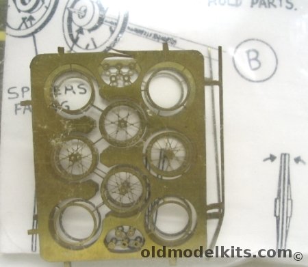 Akita 1/72 1/72 WWI Metal Spoke Wheel Set (2 Pair) plastic model kit